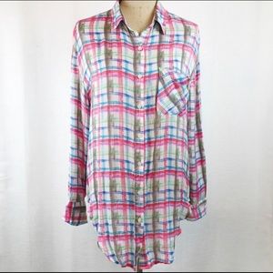 Free People Button Back Blouse